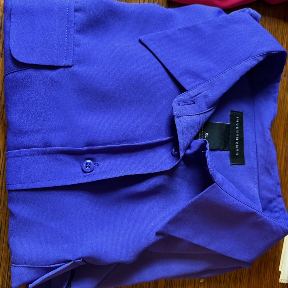 Investments, blouses, set of two long sleeve extra large